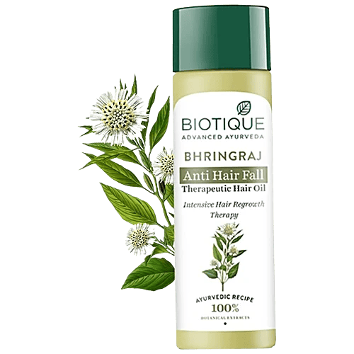 BIOTIQUE Bhringraj Anti Hair Fall Therapeutic Hair Oil - Intensive Hair Regrowth Therapy, 120 ml BIOTIQUE Bhringraj Anti Hair Fall Therapeutic Hair Oil - Intensive Hair Regrowth Therapy, 120 ml