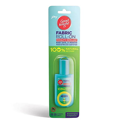 Good Knight Fabric Roll-On Personal Mosquito Repellent, Bubble gum fragrance 8 ml