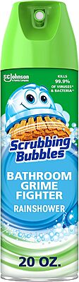 Scrubbing Bubbles Bathroom Grime Fighter Aerosol, Rainshower, 20 oz