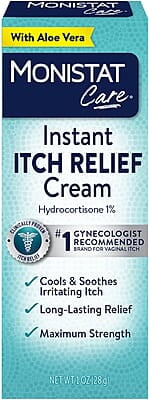 Monistat Instant Itch Relief Cream for Women, Maximum Strength Feminine Itch Care, 1 oz