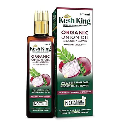 Kesh King Organic Onion Oil With Curry Leaves