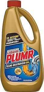 Liquid-Plumr Pro-Strength Clog Destroyer Gel With Pipeguard, Liquid Drain Cleaner - 32 Oz Liquid-Plumr Pro-Strength Clog Destroyer Gel With Pipeguard, Liquid Drain Cleaner - 32 Oz