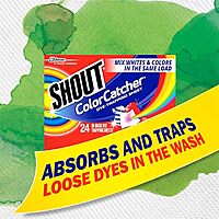 Shout Color Catcher, Dye-Trapping Sheets, 24 Sheets Shout Color Catcher, Dye-Trapping Sheets, 24 Sheets