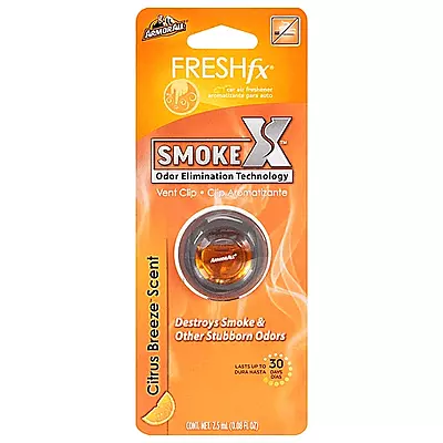 Armor All Fresh Fx Vent Clip Smoke X Citrus Breeze Scent Car Air Freshener 2.5 ml